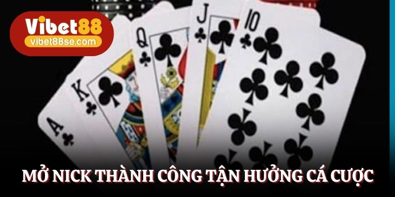 Mở nick thành công tận hưởng cá cược đỉnh cao