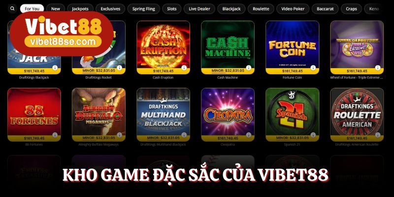 Kho game được triển khai siêu độc đáo, đặc sắc
